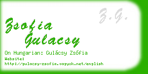 zsofia gulacsy business card